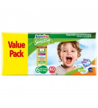 Scutece Babylino Sensitive Economy N6 13-18kg/40 buc